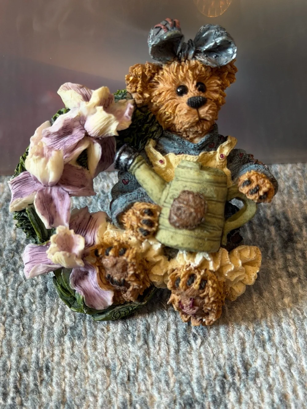 Boyd’s bear brooch- gardening bear with watering can